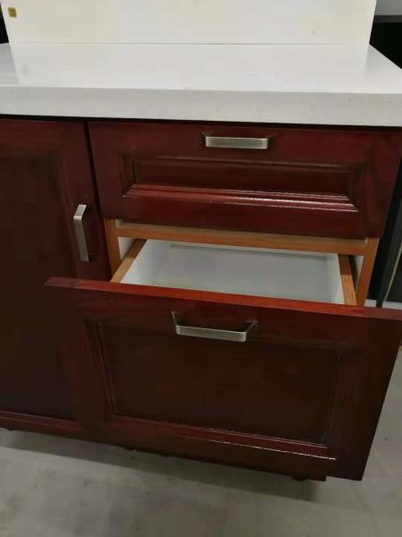 Simple Finished Oak Kitchen Cupboards , Waterproof Small Particle Board Cabinets