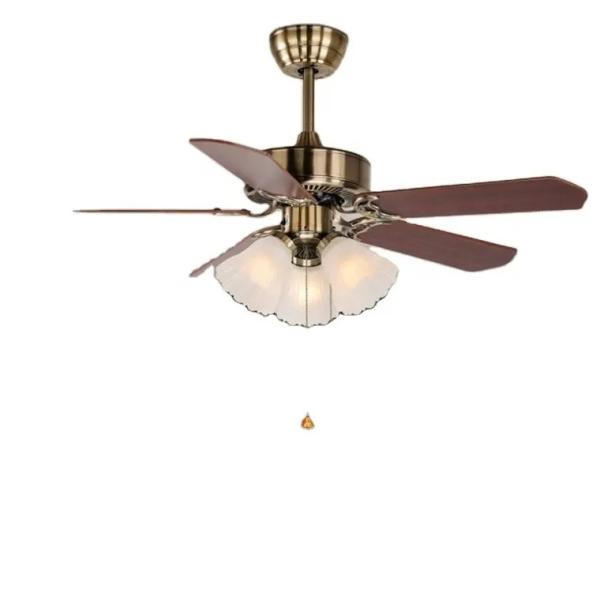 Oem Odm Fermeture à glissière maison décorative luxe ventilateur de plafond 42 pouces avec lumière