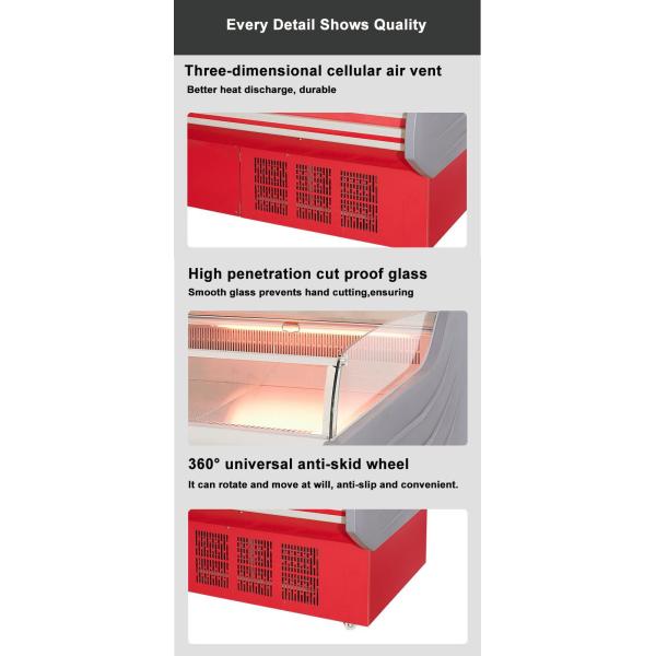 Малошумный замораживатель дисплея мяса быстрый замерзать замороженный для мясной лавки