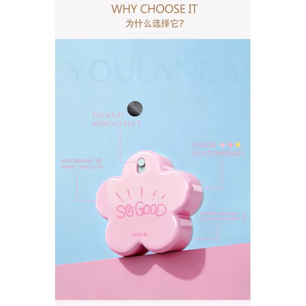 Cartoon Cute Fine Mist Spray Bottle Flower Spray Bottle Portable Bottling Travel Toner Perfume Alcohol Bottle