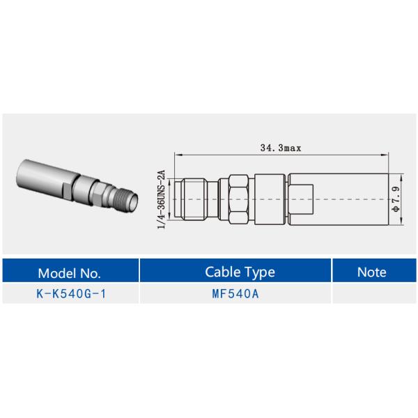 Milimetere Wave K2.90mm Female Stainless Steel RF Connector for MF540A Cable