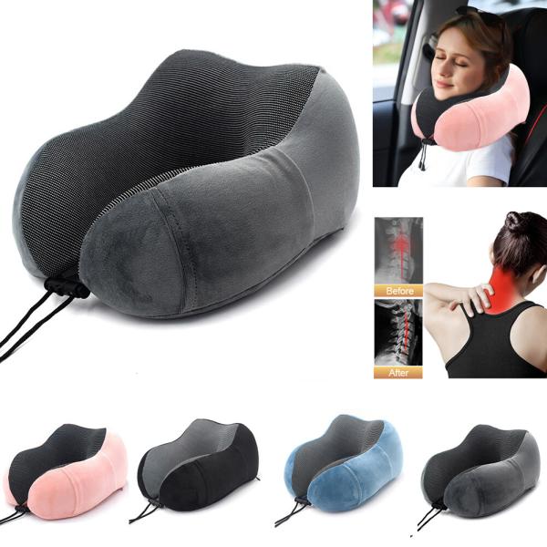 Polyurethane Memory Foam U-Shaped Neck Pillow for Rest and Comfortable Traveling Relief