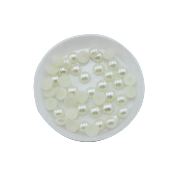 ABS Imitation Pearl Half Round Patch DIY Jewelry Accessories Wholesale