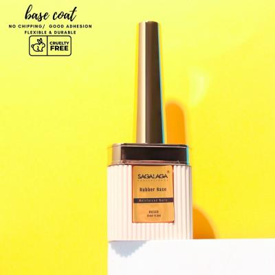 Professional Salon 15ml Rubber Base Coat UV LED Lamp Super Clear Base Gel Nail Polish with Transparent Formula