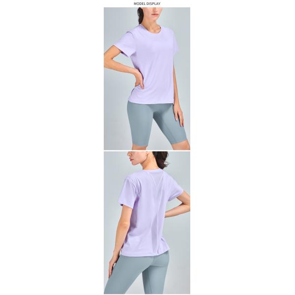 Short Sleeve Mesh Patchwork Shirts Breathable Crew Collar Workout T Shirts