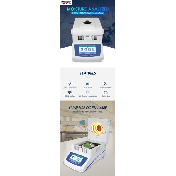 0.001g Analytical Precision Balance Moisture Analyzer For Grain Food Nut Coffee