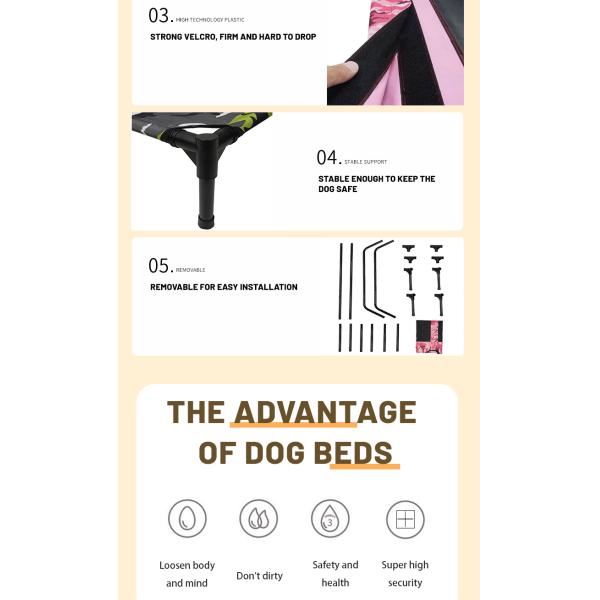 металла шестерни любимца 61x46x18cm Оксфорд кровать собаки на открытом воздухе протезная повышенная