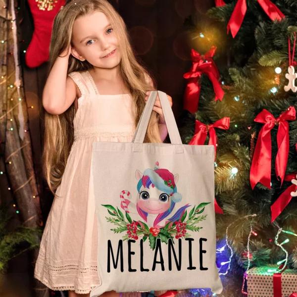 Подарок Tote рождества многоразовый кладет материал в мешки холста износоустойчивый