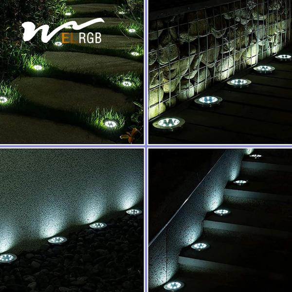 Lâmpadas de jardim LED com energia solar IP65 0,5W Lâmpadas de via solar