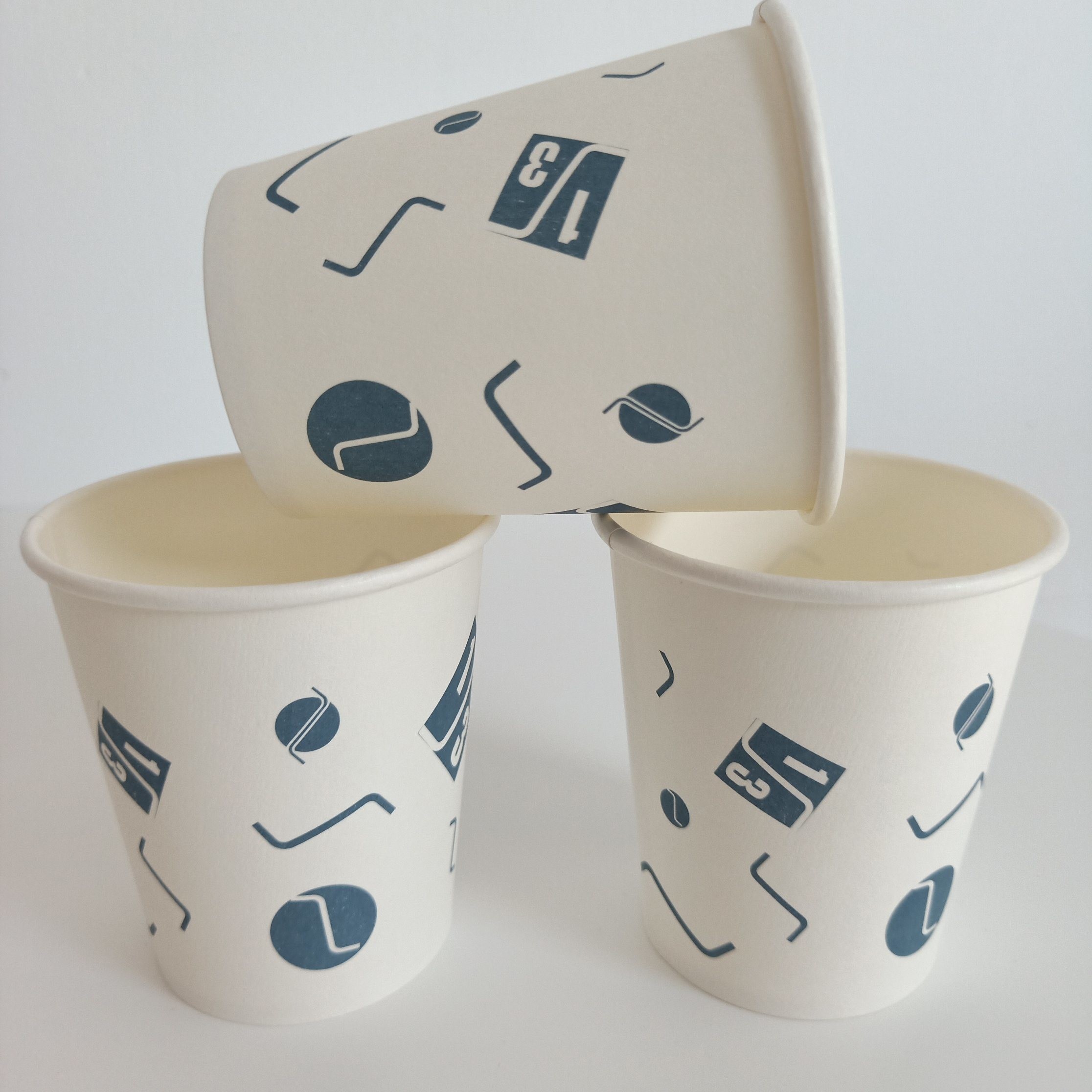 300g Single Wall Paper Cup for Hot Drinks Creative Style Hot Cup Paper Disposable Cup