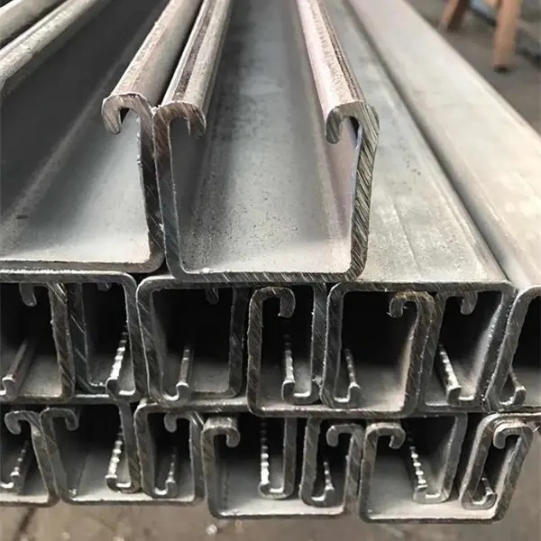 Mild Steel C Type Galvanized Steel Strut Channel Purlin Buildings Perforated C Channel Steel