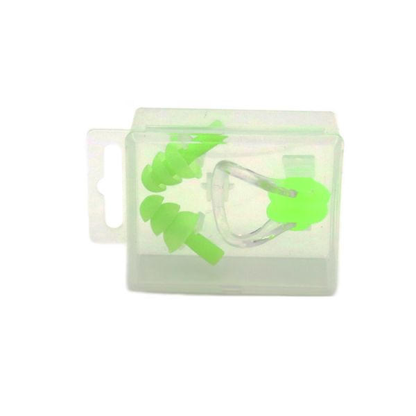 Waterproof Soft Silicone Swimming Earplug and Nose Clip Set with Multicolor Optional for Swimming and Water Sports