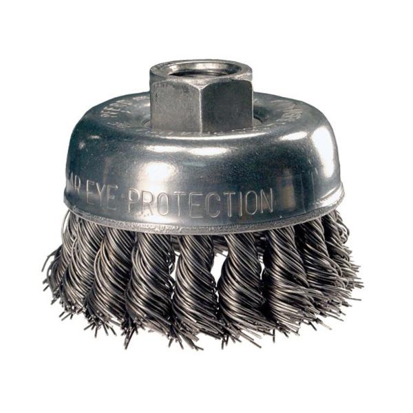 Industrial Polishing Steel Rust Cleaning Brush , Wire Disc Angle Grinder Cup Brush