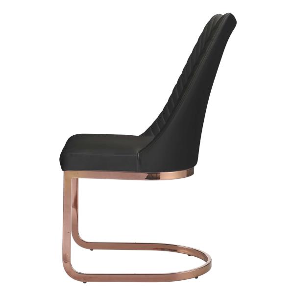 Chrome Metal Frame 10KGS 99*48*62cm PU Leather Dining Chair