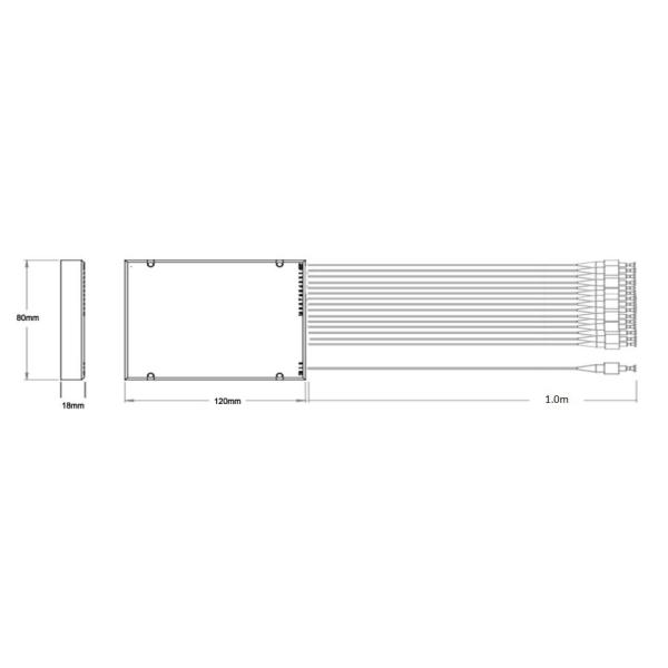 Тип Splitter коробки модуля ABS PLC оптического волокна G652D 1x32