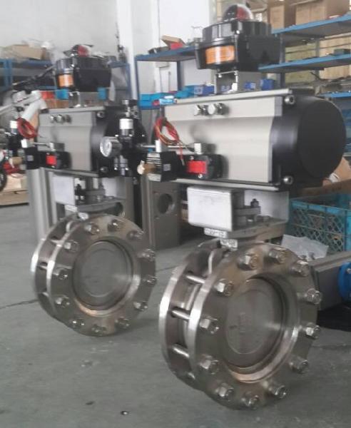 Spring Return Pneumatic Actuator Aluminum Alloy NAMUR ISO5211 DIN3337