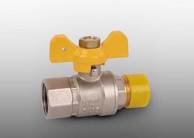 CNC Hardware Full Port Gas Ball Valve PTFE Seal 30bar/435psi Butterfly Handle