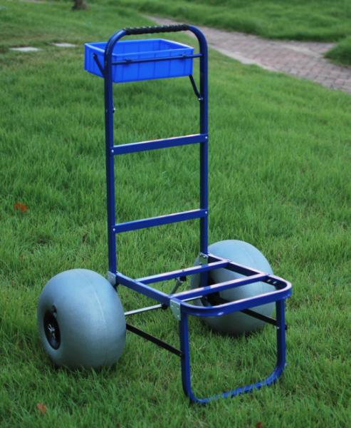 Light Weight Aluminum Foldable Beach Cart 100kg Capacity