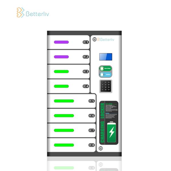 QC3.0 Mobile Phone Charging Lockers , UV Phone Charging Locker Station