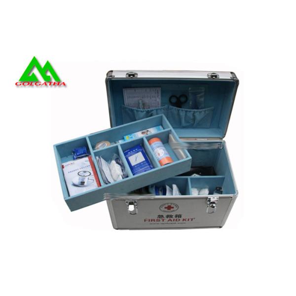 Lockable First Aid Emergency Medical Box With PVC Fireproofing Material