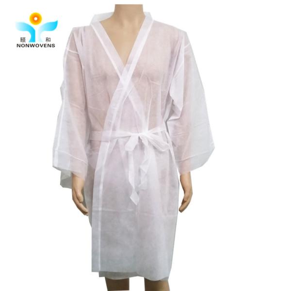 protective Disposable Kimono Gowns , CE Disposable Sauna Suit Short Sleeve