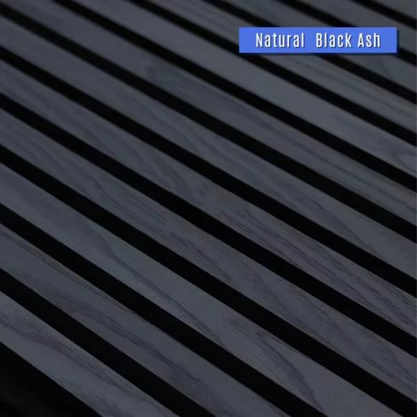 Paroi de panneau de bois acoustique personnalisé 1220x2440 mm MDF noir en fibre de polyester