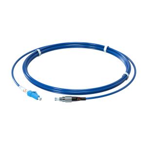 PVC Armored Fiber Optic Patch Cord LC/UPC-FC/UPC Connector Single Mode Simplex 3