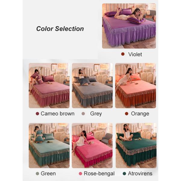 Взрослый детский комфорт шерсть фланельная постельная юбка набор цветочный печатный двойной слой постельное одеяло