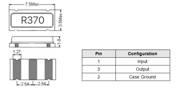 Поверхностные акустические волновые SAW резонаторы от 369,925 МГц до 370,075 МГц