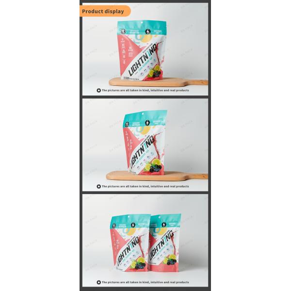 High Barrier Stand Up Pouch For Energy Drink Powder Sachet Food With Zip