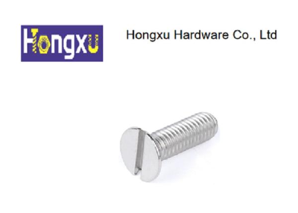 304 stainless steel screw GB947 slotted countersunk head machine screw slotted flat head screw