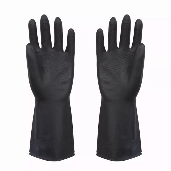 Nitrile assembly clamping safety gloves, smooth black nitrile coating industry work gloves