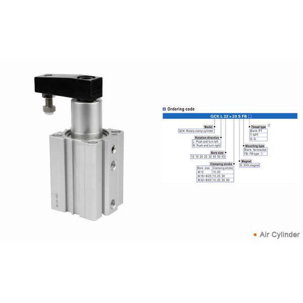 Rotary Pneumatic Air Clamps Automatic Assembly Clamp Double Acting Type