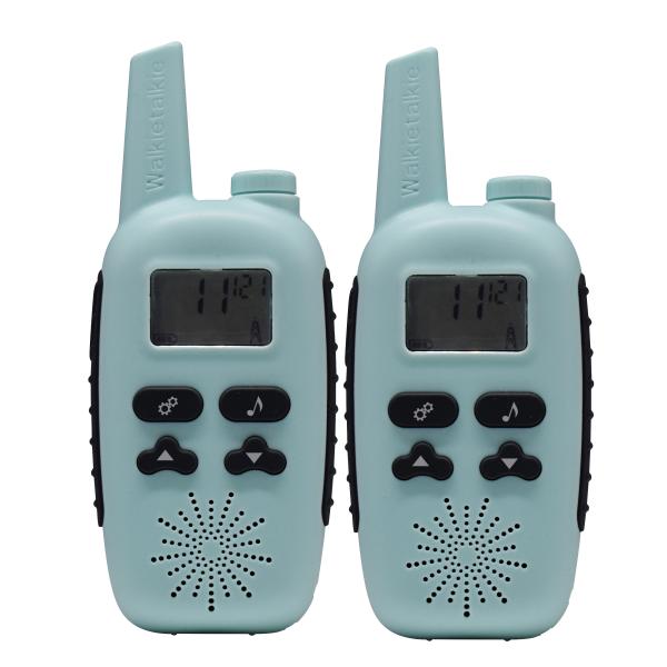 0.5W walkie talkie 3-5km Batería recargable de rango extendido para niños Walkie Talkies fabricante- 8/22 canal portátil de dos vías de radio pantalla LCD
