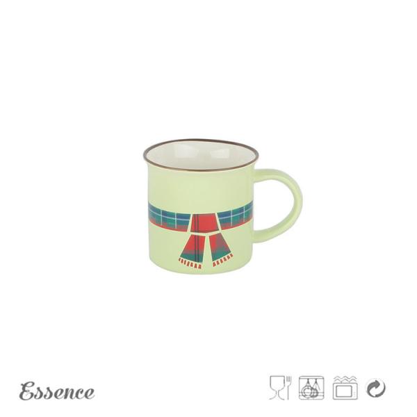 220ml Ceramic Custom Pottery Coffee Mugs Decal Shiny Glaze Holiday Drinkware Type