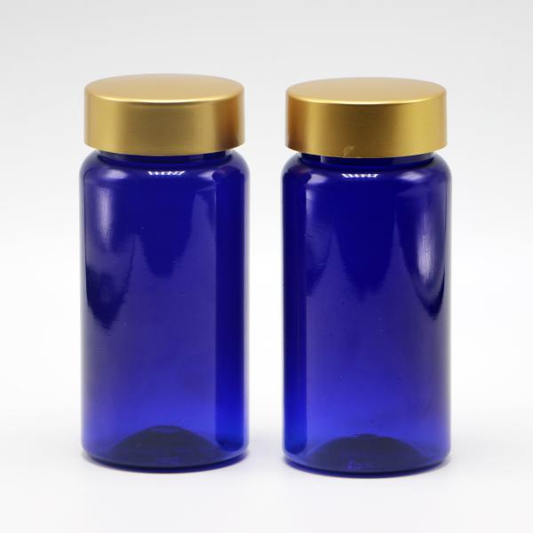100ml PET Customized Color Sterile Refillable Medicine Plastic Bottle For Pill Tablet Capsule With Gold Coating Cap