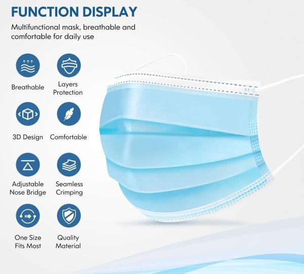 Customised Bfe 99% Protective Disposable Face Mask and FDA Certified for Performance