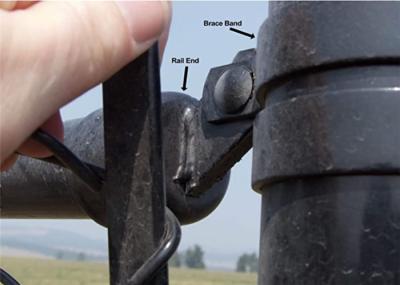 1-3/8 Inch Chain Link Fence Top Rail End With Black Powder Coated