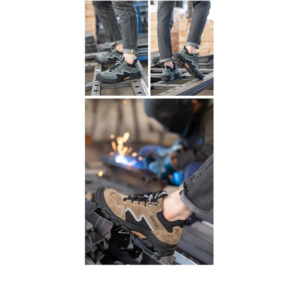 Unisex Suede Work Welding Safety Boots For Mens