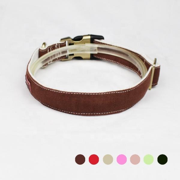 Adjustable Canvas Cotton Decorative Pet Dog Collars And Leashes Plaid