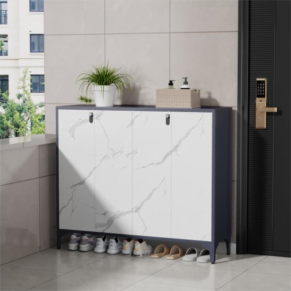 Large-Capacity Steel Shoe Cabinet Locker With Lock Storage For Home Entrance, Home Exterior Door, Elevator Aisle