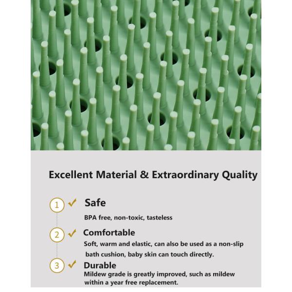 Bathroom Non-Slip Bath Mat Soft Silicone Foot Wash Back Rub Massage Foot Cleaning Mats