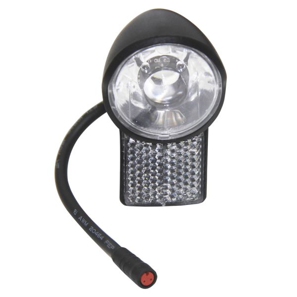 2Pin Waterproof EBike Front Light Warning Electric Bike Headlight