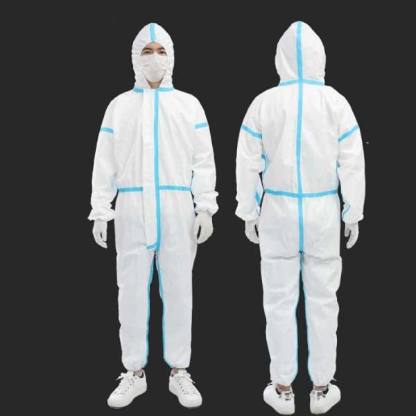 Unisex Disposable Disposable Protective Suit Non - Woven Work Safety Optional Size