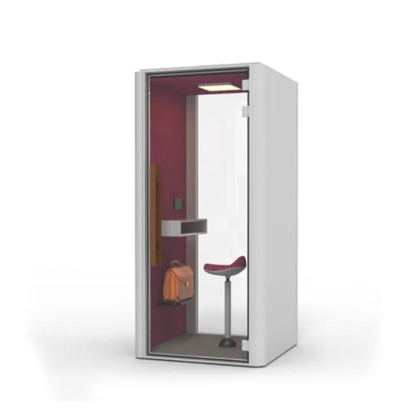 Звукоизоляционная офисная капсула для 4 человек с белой розовой вентиляцией Звукоизоляционная кабина для совещаний