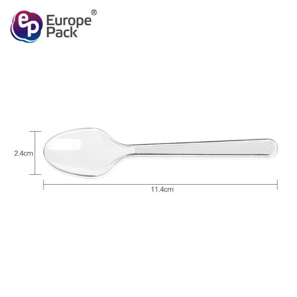 Eco friendly products disposable dessert cutlery clear plastic yogurt spoon