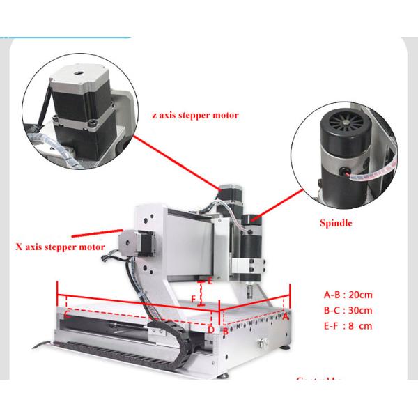mini 3020 200w cnc router with rotary axis