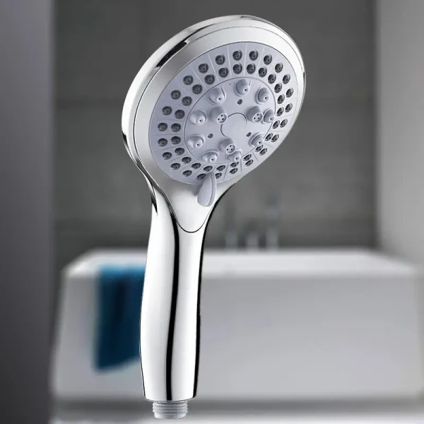 Modern 5 Modes ABS Plastic Big Panel Round Chrome Rain Head Water Saver Shower Head