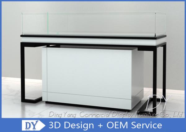 Half S/S Frame Jewelry Glass Showcase / Jewelry Glass Display Case