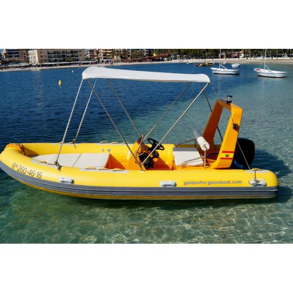 Unique Hull Design Small Rib Boat 8 Person Inflatable Boat With Teak Floor / Fuel Tank